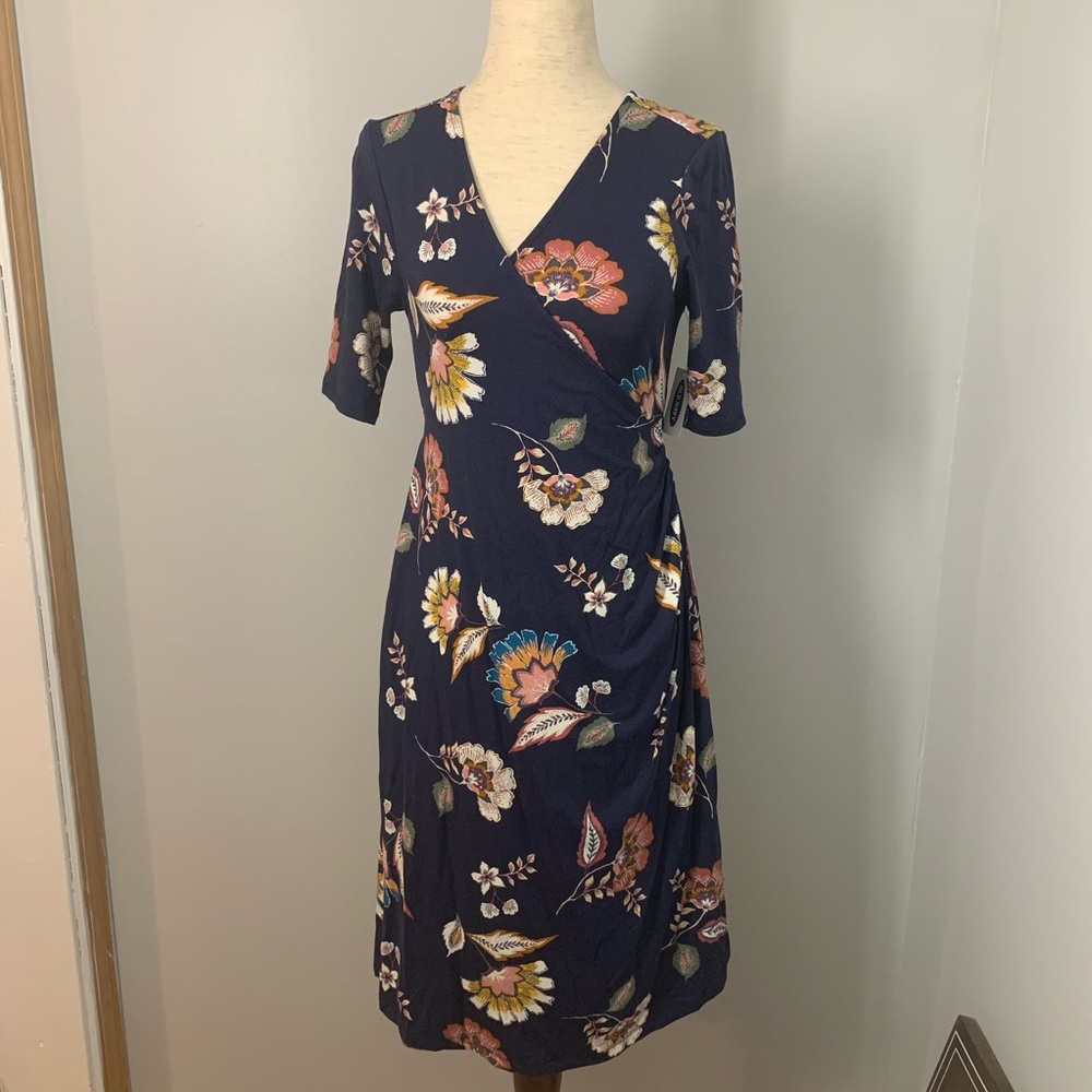 Old Navy Maternity Floral Blue Dress